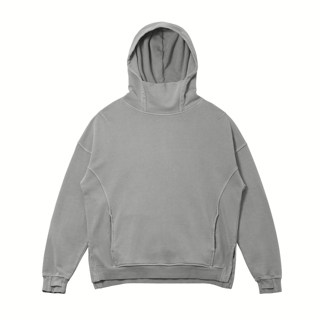 MALTA Heavyweight Washed Turtleneck Hoodie – 380 GSM Cotton | AKMANT