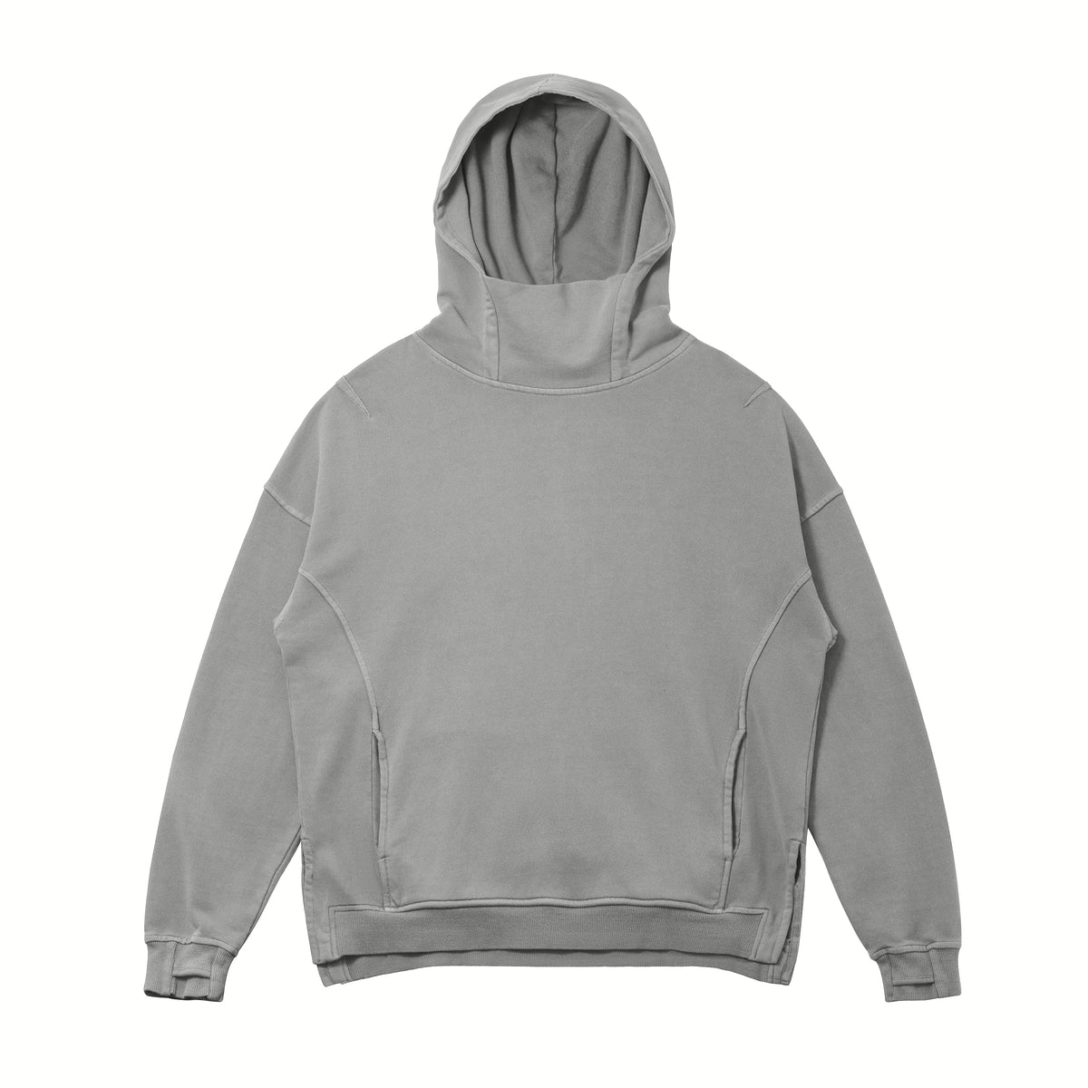 MALTA Heavyweight Washed Turtleneck Hoodie – 380 GSM Cotton | AKMANT