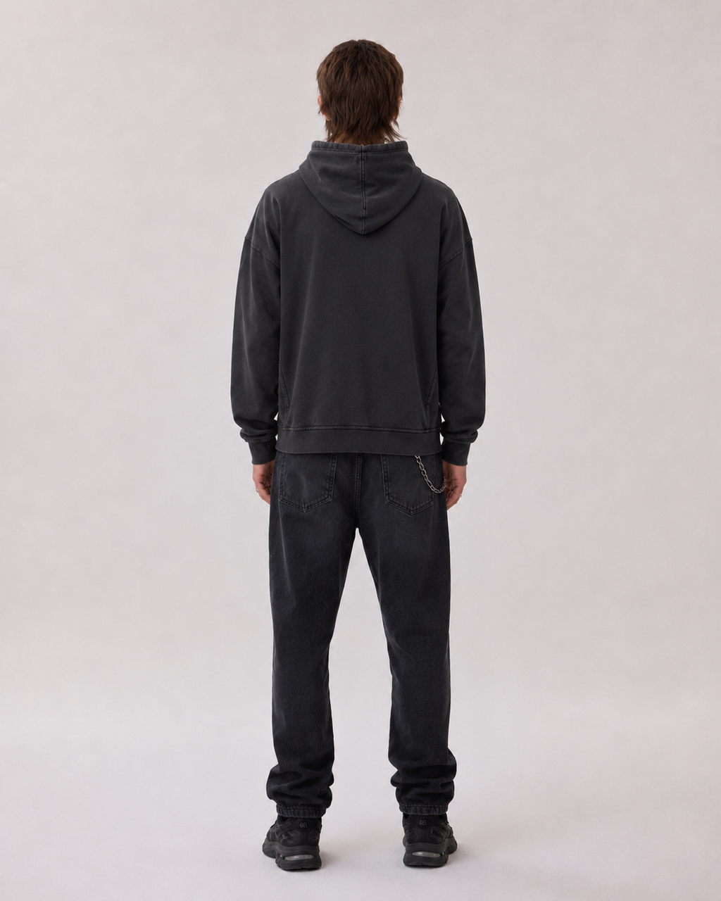 MALTA Heavyweight Washed Turtleneck Hoodie – 380 GSM Cotton | AKMANT
