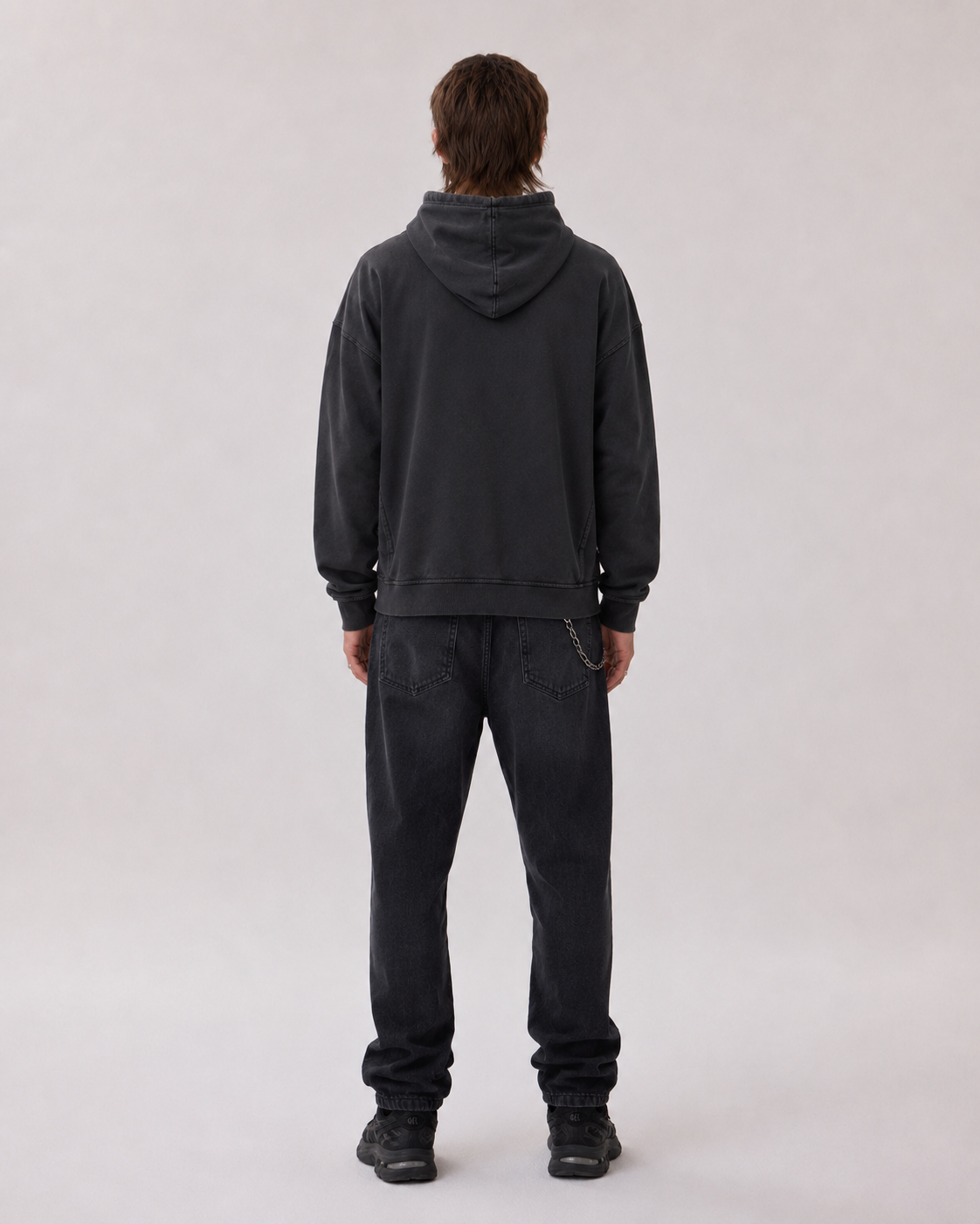 MALTA Heavyweight Washed Turtleneck Hoodie – 380 GSM Cotton | AKMANT