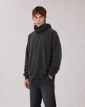 MALTA Heavyweight Washed Turtleneck Hoodie – 380 GSM Cotton | AKMANT