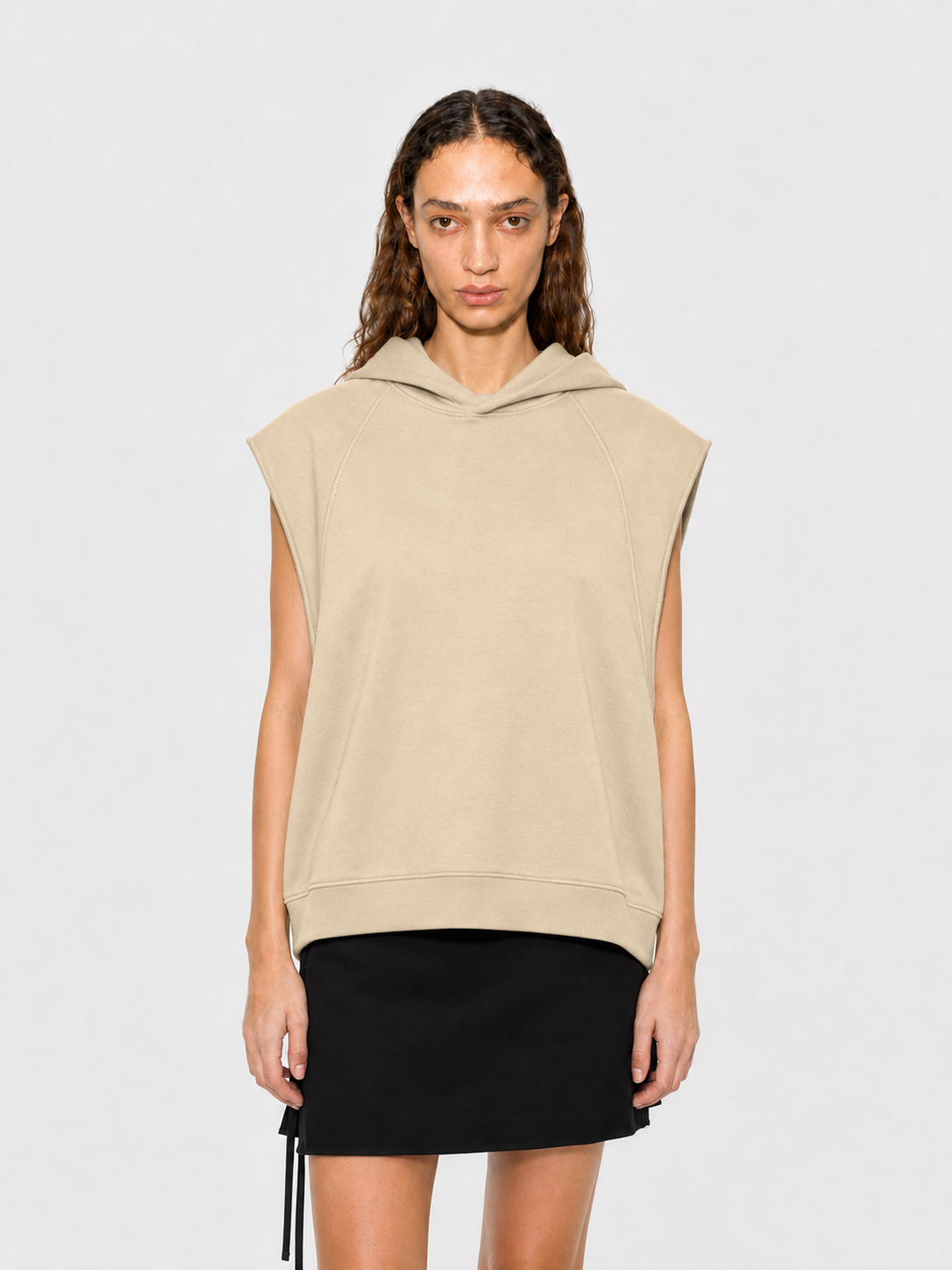 NERA Heavyweight Washed Sleeveless Hoodie / Essentials / AKMANT