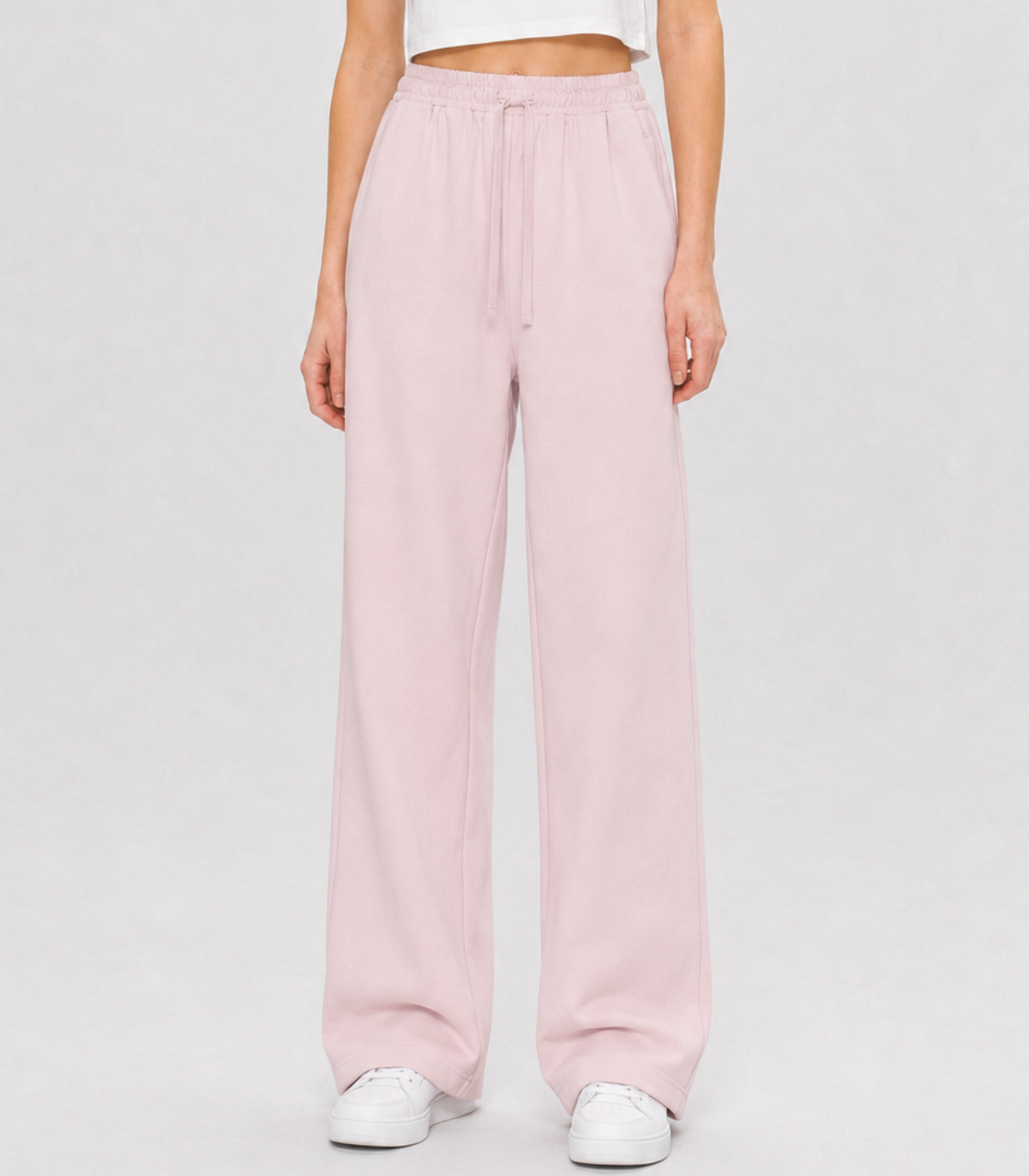 DELICIUS — Women’s Heavyweight Distressed Wide-Leg Sweatpants