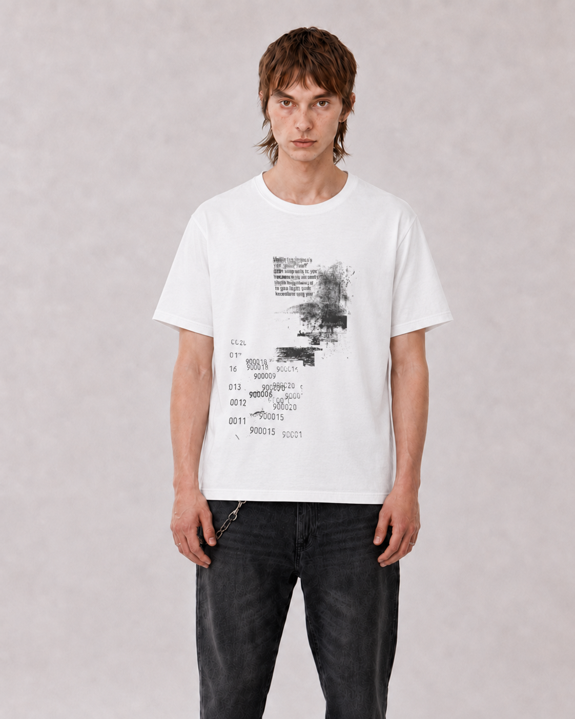 9000 Distressed Graphic T-Shirt | AKMANT