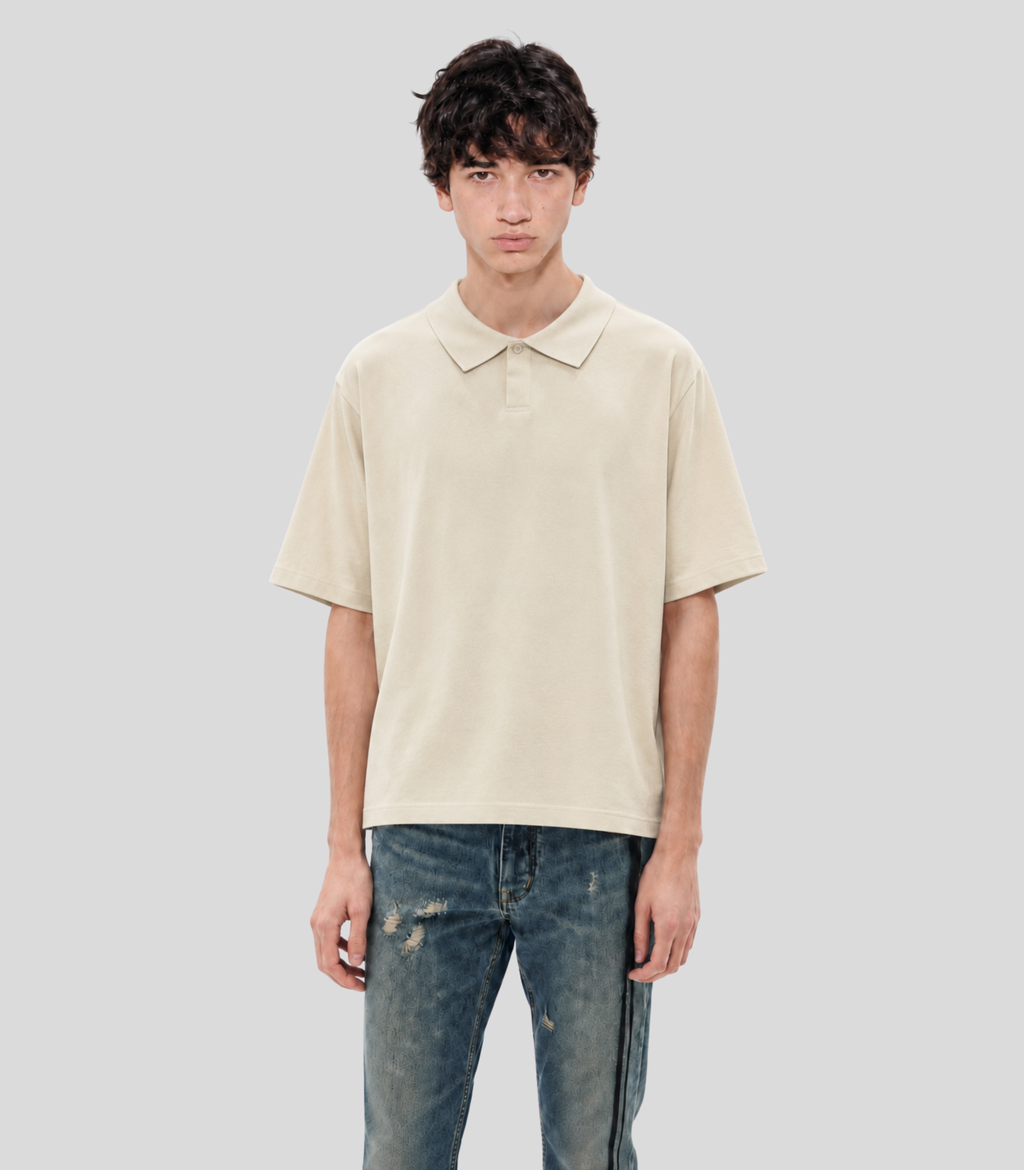 NOVA Oversized Cotton Polo Shirt